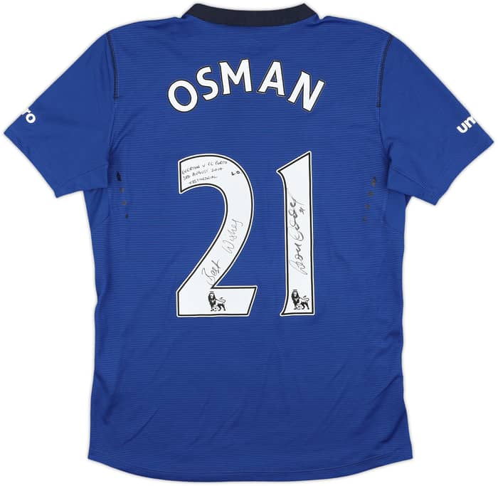 2014-15 Everton Signed Home Shirt Osman #21 - 9/10 - (M)