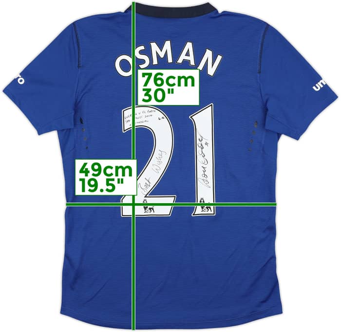 2014-15 Everton Signed Home Shirt Osman #21 - 9/10 - (M)
