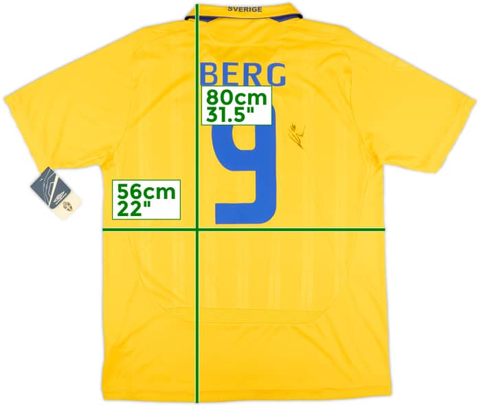 2009-10 Sweden Signed Home Shirt Berg #9 (L)