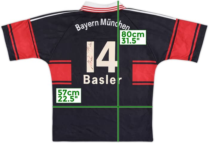 1997-99 Bayern Munich Signed Home Shirt Basler #14 - 8/10 - (L)