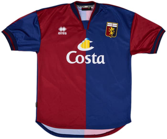 2004-05 Genoa Signed Home Shirt Lazetic #17 - 9/10 - (S)