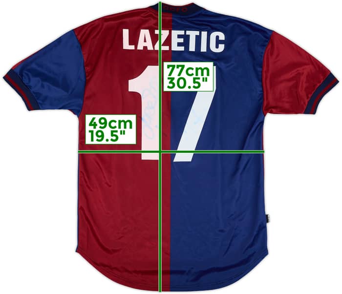 2004-05 Genoa Signed Home Shirt Lazetic #17 - 9/10 - (S)