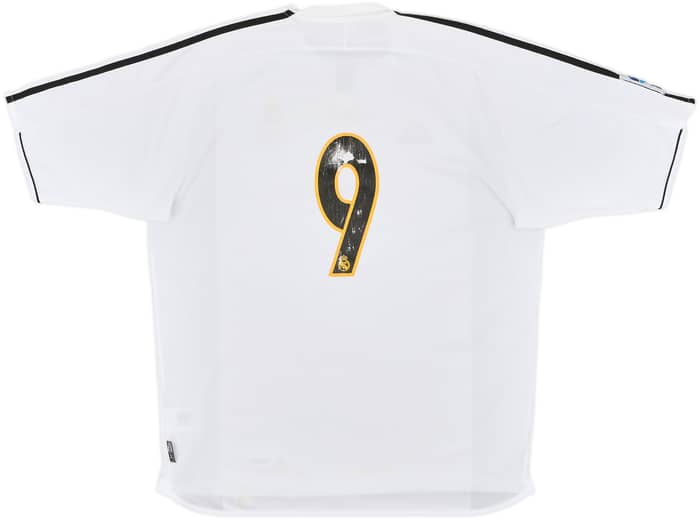 2003-04 Real Madrid Signed Home Shirt #9 - 6/10 - (XL)