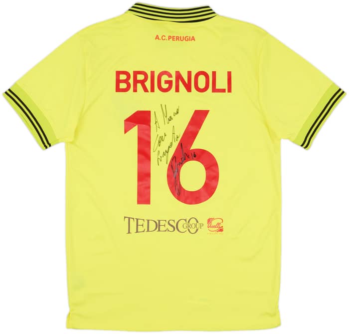 2016-17 Perugia Signed GK S/S Shirt Brignoli #16 - 8/10 - (XL)