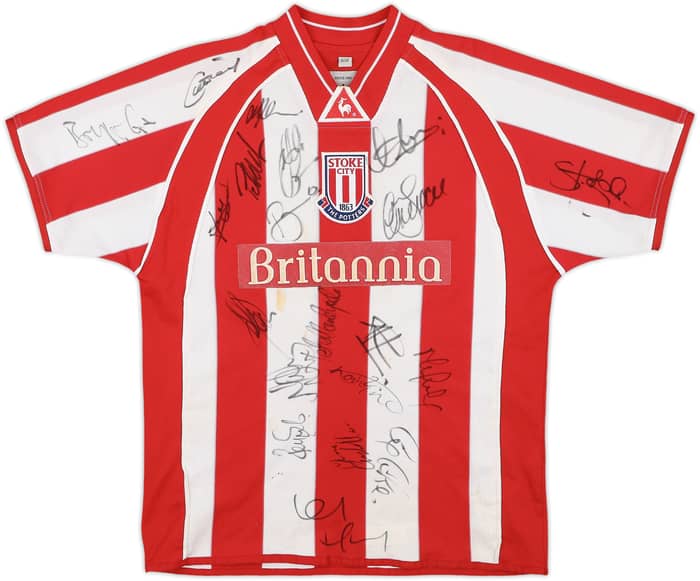 2001-03 Stoke City Signed Home Shirt Cooke #8 - 6/10 - (M.Boys)