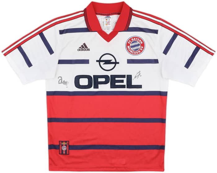 1998-00 Bayern Munich Signed Away Shirt - 8/10 - (S)