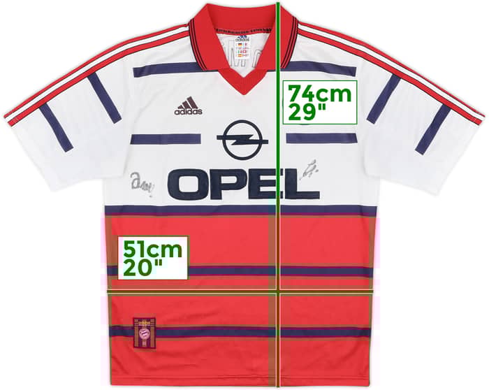 1998-00 Bayern Munich Signed Away Shirt - 8/10 - (S)