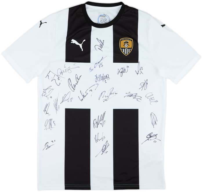 2019-20 Notts County Signed Home Shirt - 9/10 - (M)