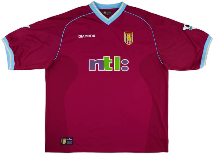 2001-02 Aston Villa Signed Home Shirt Dublin #9 - 9/10 - (5XL)