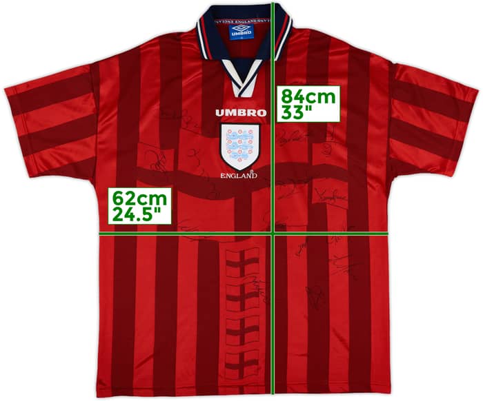 1997-99 England Signed Away Shirt - 10/10 - (XL)