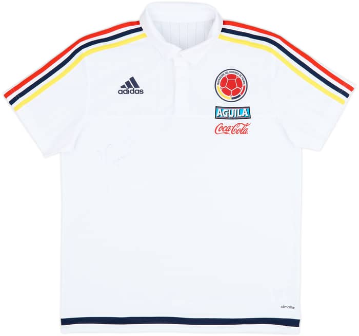 2014-15 Colombia adidas Signed Player Issue Polo Shirt - 7/10 - (L)