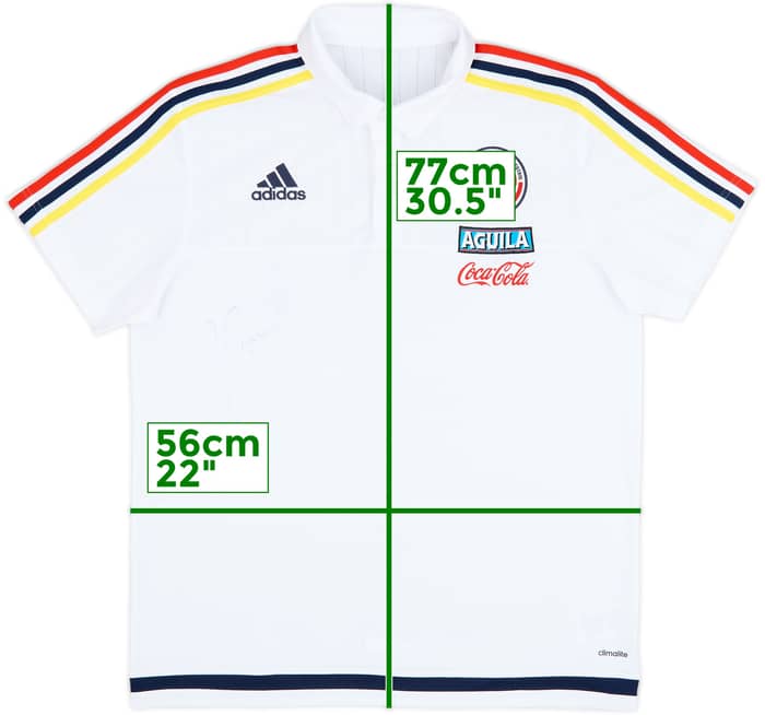 2014-15 Colombia adidas Signed Player Issue Polo Shirt - 7/10 - (L)