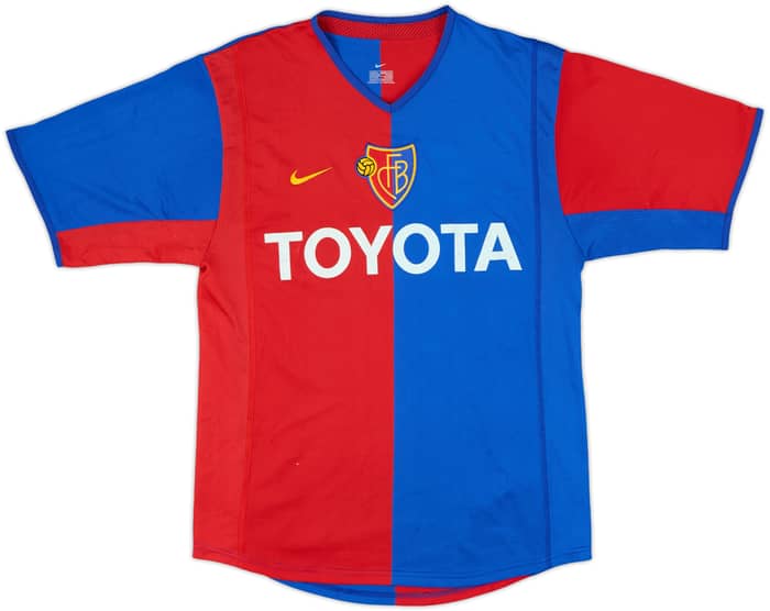 2002-04 FC Basel Signed Home Shirt - 6/10 - (S)