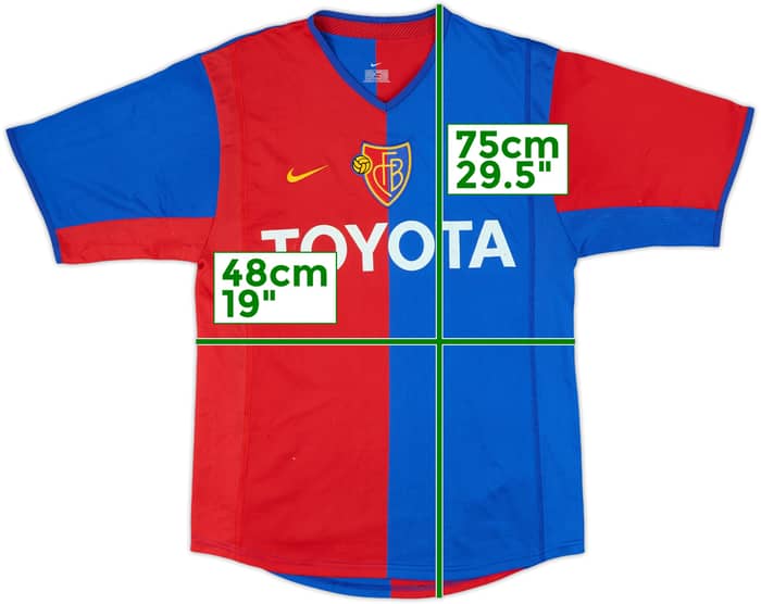 2002-04 FC Basel Signed Home Shirt - 6/10 - (S)