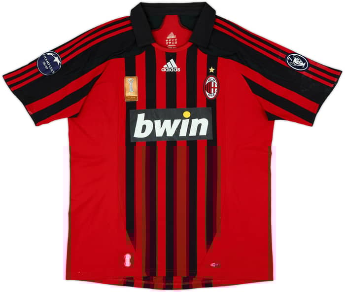 2007-08 AC Milan Signed Home Shirt Gattuso #8 - 4/10 - (XL)