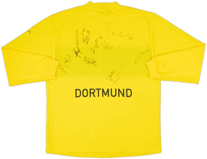 2002-03 Borussia Dortmund Signed Home L/S Shirt - 5/10 - (XL)