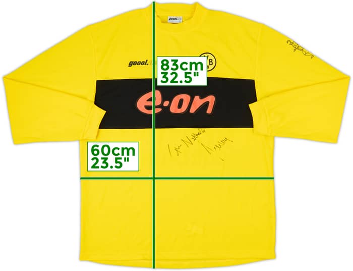 2002-03 Borussia Dortmund Signed Home L/S Shirt - 5/10 - (XL)