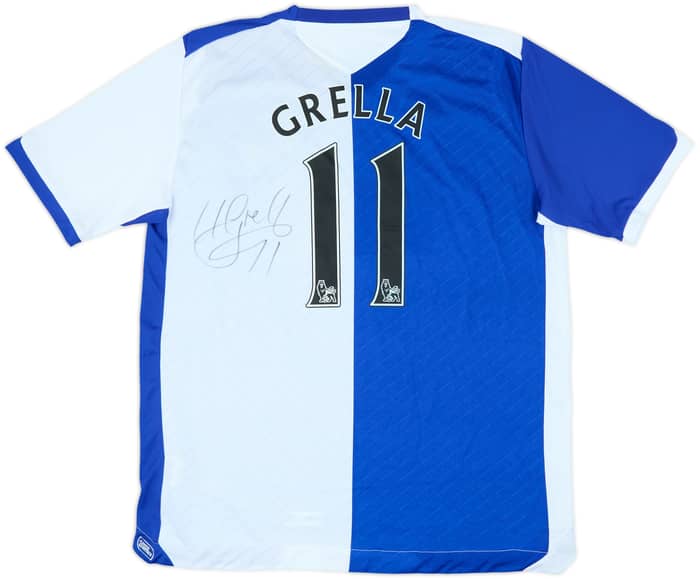 2008-09 Blackburn Signed Home Shirt Grella #11 - 9/10 - (XL)