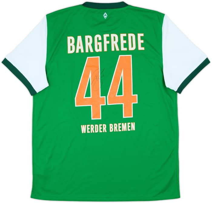 2009-10 Werder Bremen Signed Home Shirt Bargfrede #44 - 7/10 - (L)