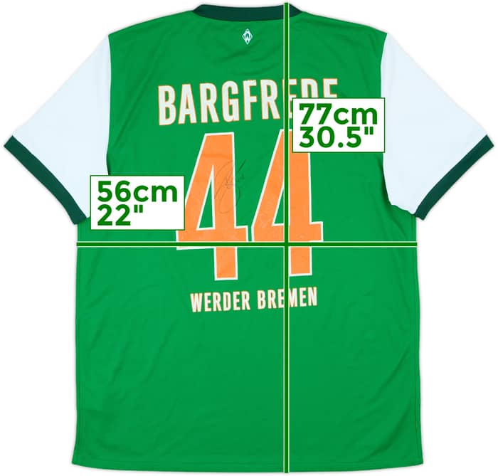 2009-10 Werder Bremen Signed Home Shirt Bargfrede #44 - 7/10 - (L)