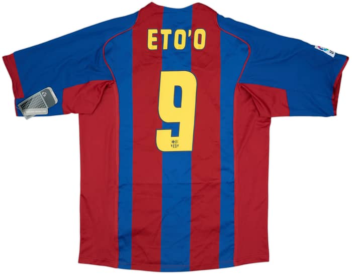 2004-05 Barcelona Home Shirt Eto'o #9 (XL)