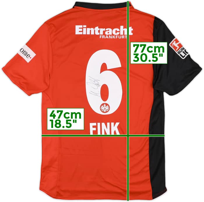 2007-09 Eintracht Frankfurt Signed Home Shirt Fink #6 - 8/10 - (S)