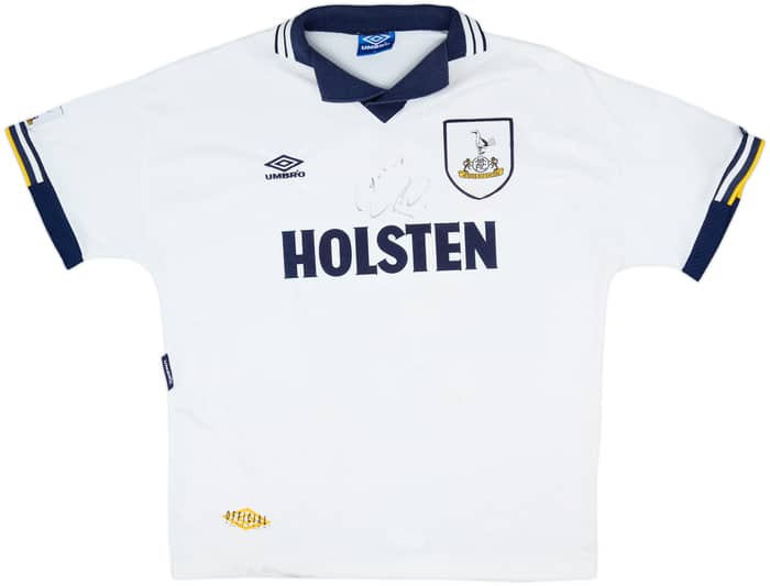 1993-95 Tottenham Home Shirt Sheringham #10 - 7/10 - (XL)