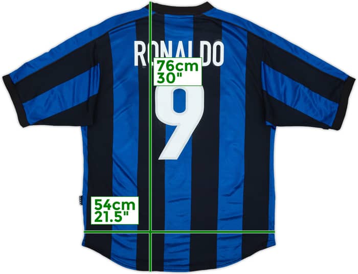 1999-00 Inter Milan Home Shirt Ronaldo #9 - 5/10 - (L)