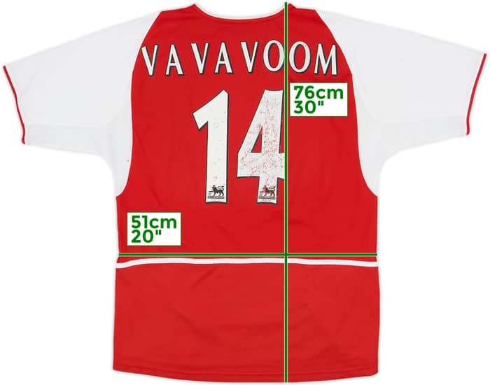 2002-04 Arsenal Home Shirt Vavavoom #14 - 5/10 - (M)