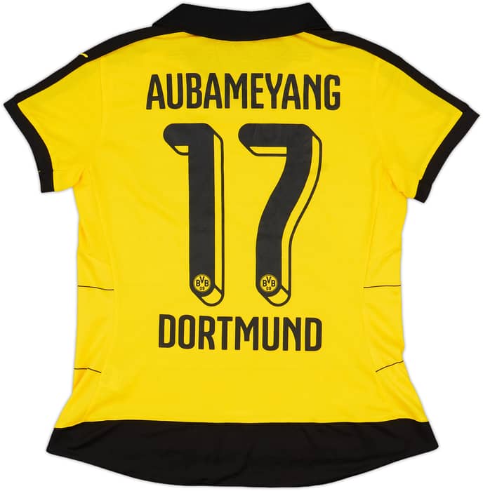 2015-16 Borussia Dortmund Home Shirt Aubameyang #17 - 8/10 - (Women's L)