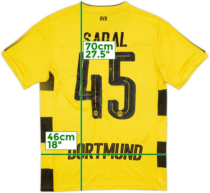 2017-18 Borussia Dortmund Home Shirt Sadal #45 - 5/10 - (S)