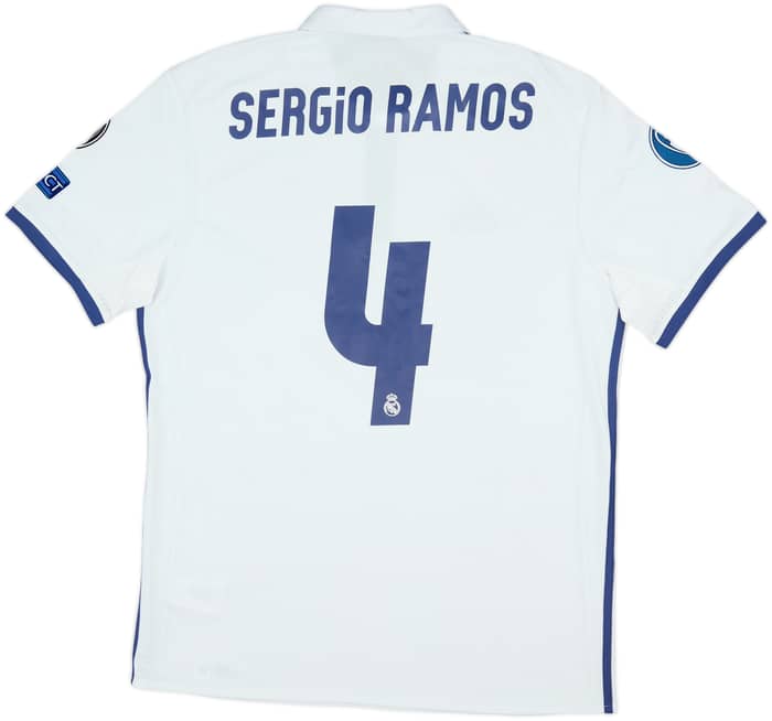2016-17 Real Madrid Home Shirt Sergio Ramos #4 - 7/10 - (L)