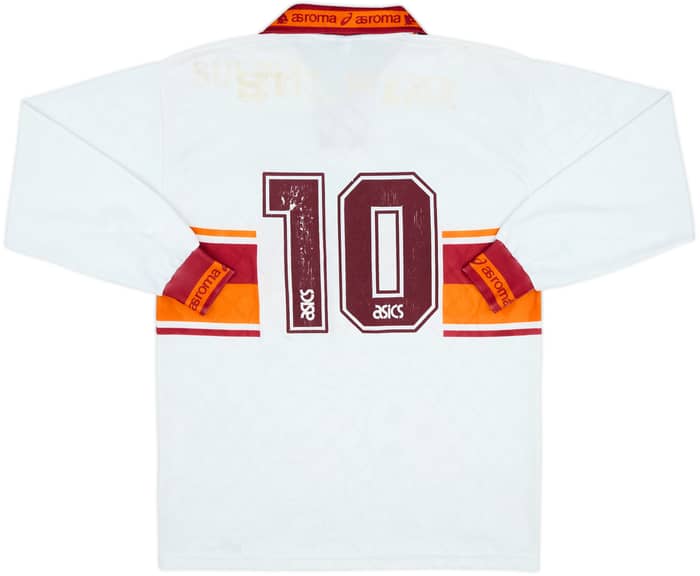 1994-95 Roma Away L/S Shirt #10 - 6/10 - (L)