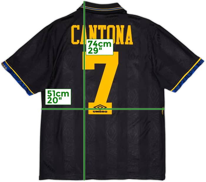 1993-95 Manchester United Away Shirt Cantona #7 - 8/10 - (M)