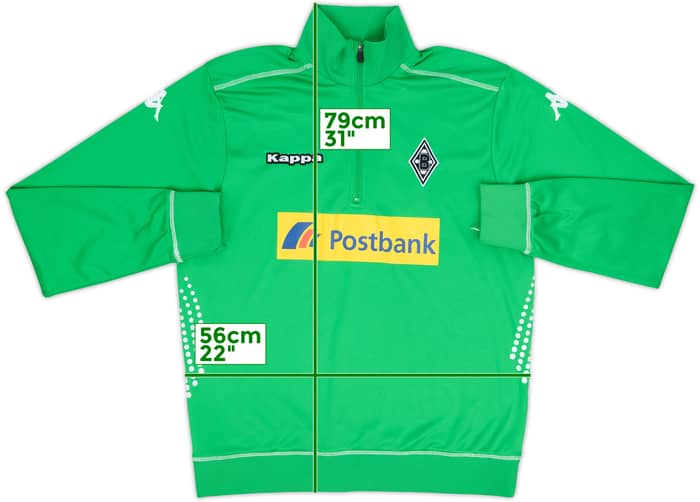2013-14 Borussia Monchengladbach Kappa 1/2 Zip Drill Top - 8/10 - (L)