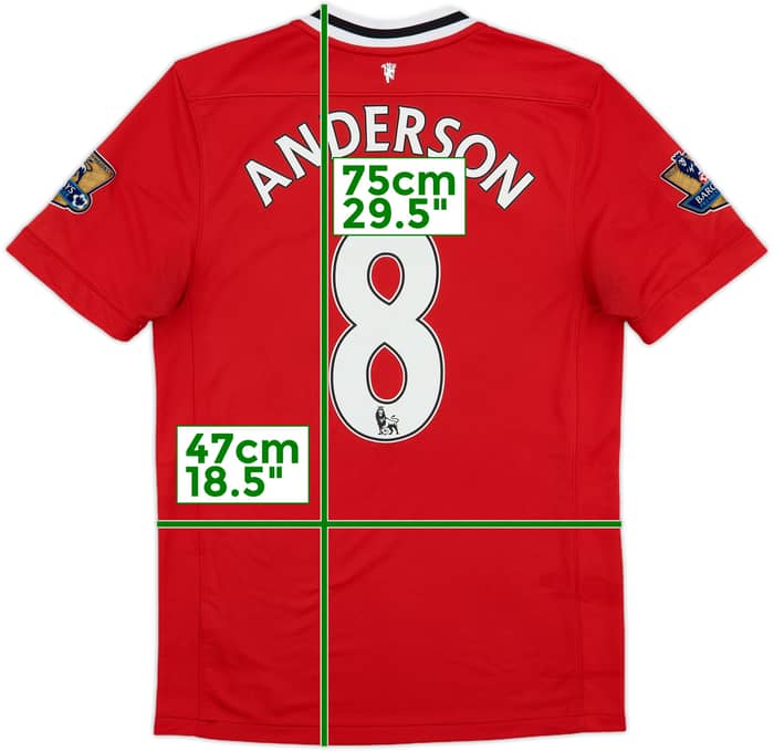 2011-12 Manchester United Home Shirt Anderson #8 - 6/10 - (S)