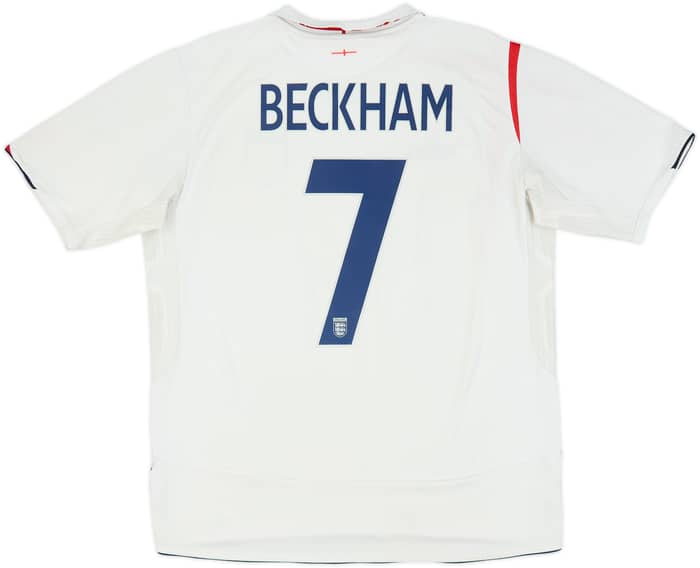 2005-07 England Home Shirt Beckham #7 - 5/10 - (XL)
