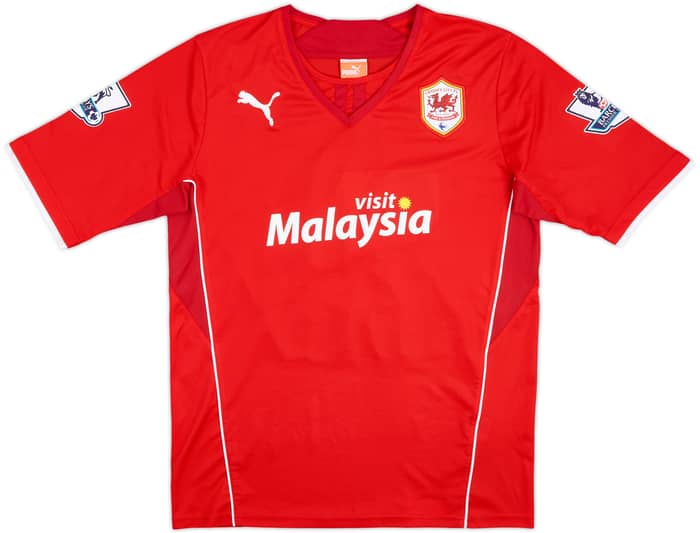 2013-14 Cardiff Match Issue Home Shirt McNaughton #25