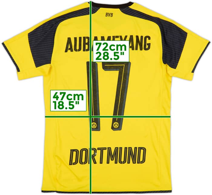 2016-17 Borussia Dortmund Home European Shirt Aubameyang #17 - 5/10 - (S)