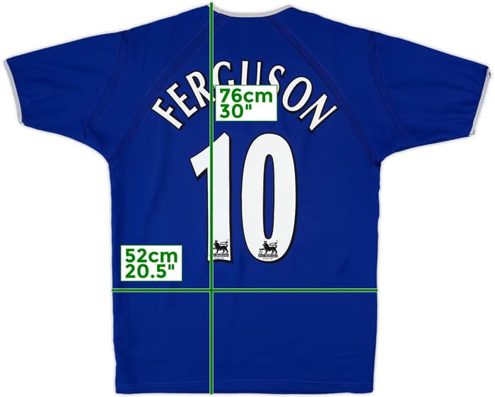 2003-04 Everton Home Shirt Ferguson #10 - 8/10 - (S)