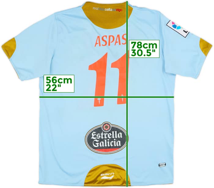 2010-11 Celta Vigo Home Shirt Aspas #11 - 6/10 - (XL)