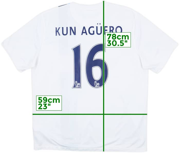 2013-14 Manchester City Third Shirt Kun Aguero #16 - 8/10 - (XL)
