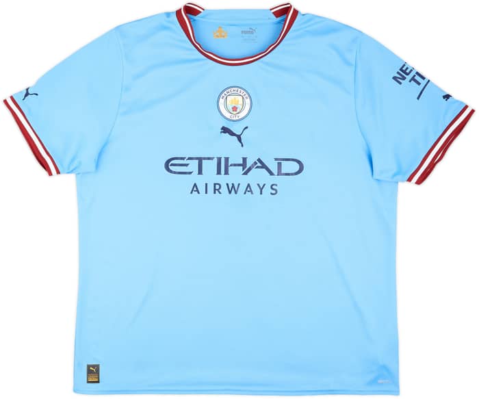 2022-23 Manchester City Home Shirt De Bruyne #17 - 7/10 - (XXL)