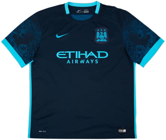 2015-16 Manchester City Away Shirt Kun Aguero #10 - 5/10 - (XL)