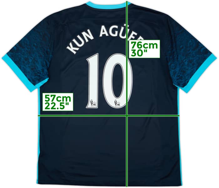 2015-16 Manchester City Away Shirt Kun Aguero #10 - 5/10 - (XL)