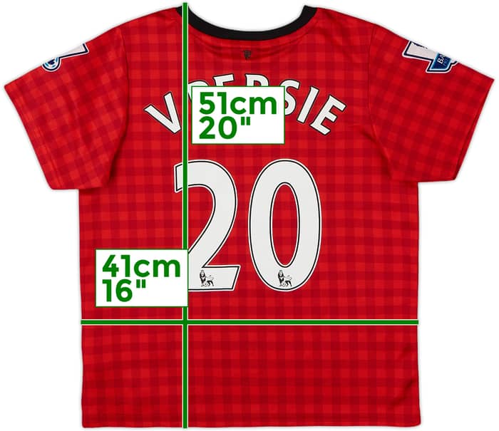 2012-13 Manchester United Home Shirt V.Persie #20 - 8/10 - (S.Boys)