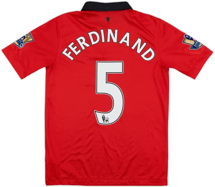 2013-14 Manchester United Home Shirt Ferdinand #5 - 6/10 - (L.Boys)