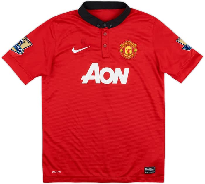 2013-14 Manchester United Home Shirt Ferdinand #5 - 6/10 - (L.Boys)