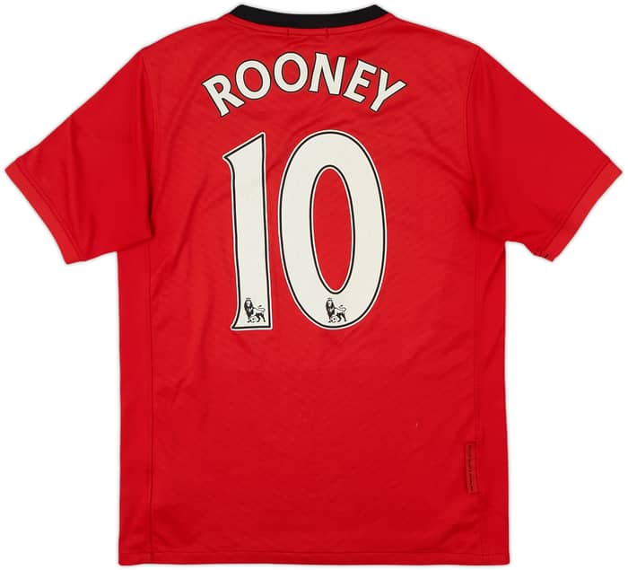 2009-10 Manchester United Home Shirt Rooney #10 - 6/10 - (L.Boys)