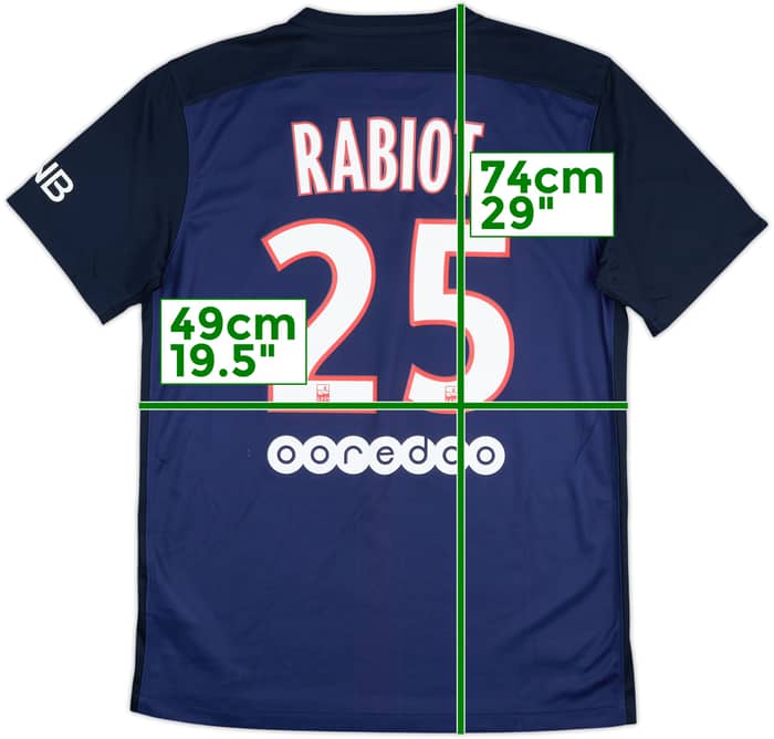 Camiseta de local del Paris Saint-Germain 2015-16 Rabiot #25 - 9/10 - (M)